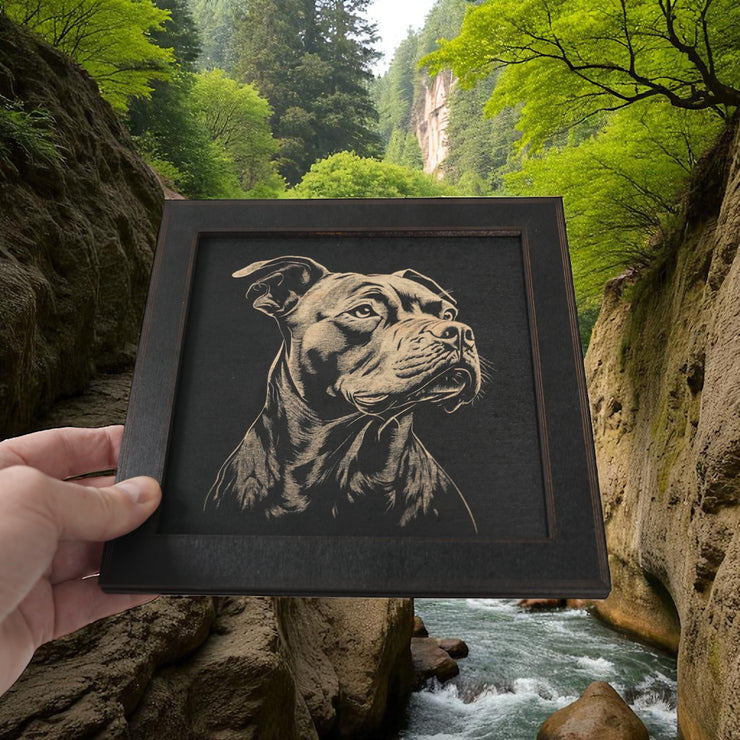 Framed Art - CUSTOM - Pit Bull - Dog