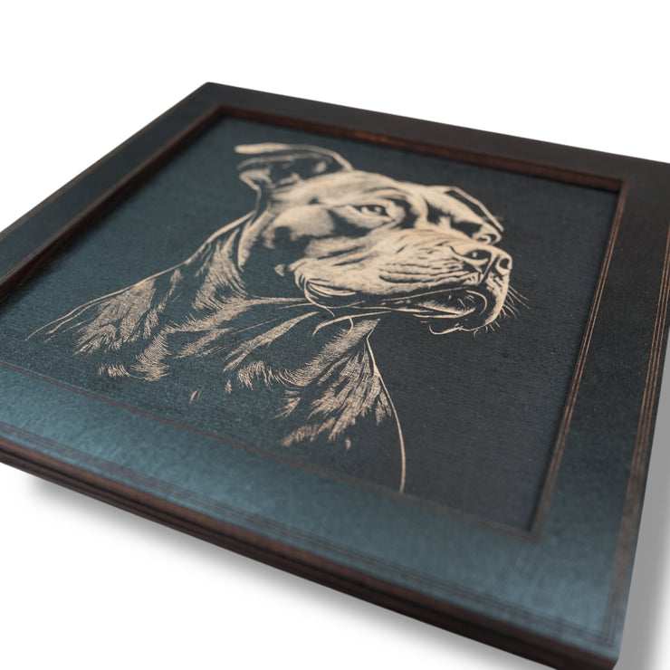 Framed Art - CUSTOM - Pit Bull - Dog
