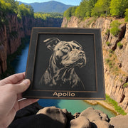 Framed Art - PERSONALIZED - CUSTOM - Pit Bull - Dog