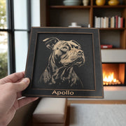 Framed Art - PERSONALIZED - CUSTOM - Pit Bull - Dog
