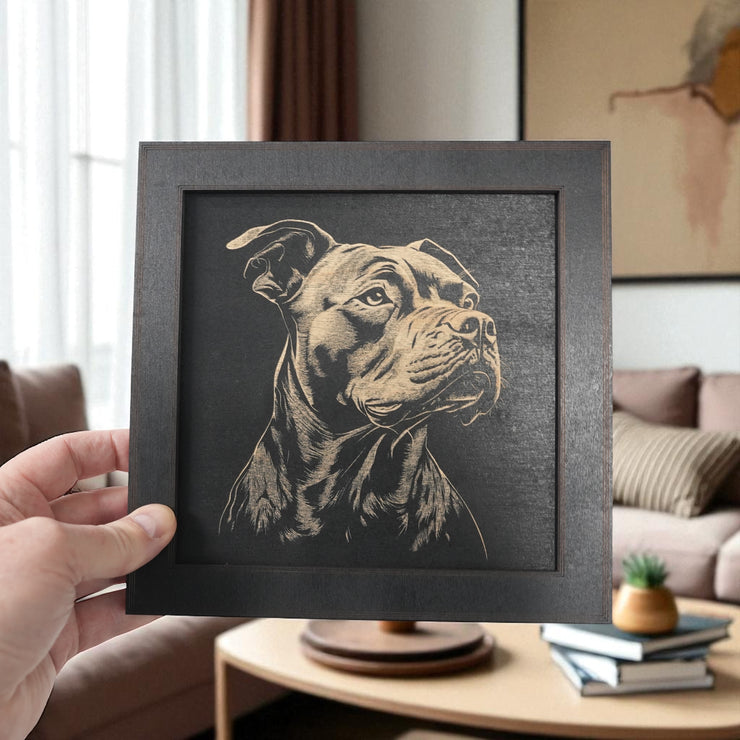 Framed Art - CUSTOM - Pit Bull - Dog
