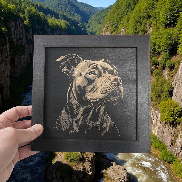 Framed Art - CUSTOM - Pit Bull - Dog