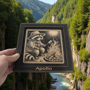 Framed Art - PERSONALIZED - CUSTOM - Raccoon Campfire