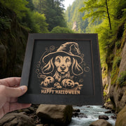Framed Art - CUSTOM - Happy Halloween Dog