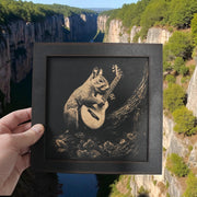 Framed Art - CUSTOM - Guitar Squirrel