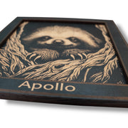 Framed Art - PERSONALIZED - CUSTOM - Sloth