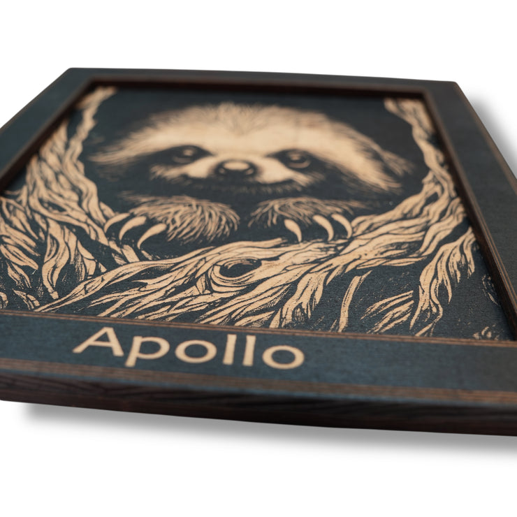 Framed Art - PERSONALIZED - CUSTOM - Sloth