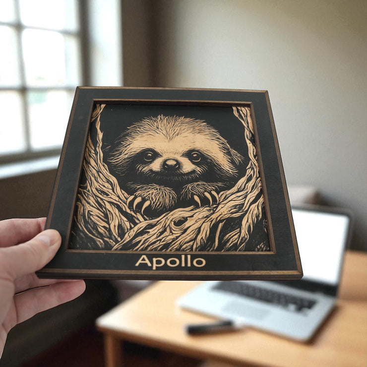 Framed Art - PERSONALIZED - CUSTOM - Sloth