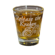 2oz Release the Kraken Shotglass LASER