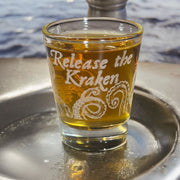 2oz Release the Kraken Shotglass LASER