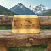 Ohana (family) Hawaii Cutting Board 14''x9.5''x.5'' Bamboo