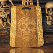 Sugar Skull Cutting Board 14''x9.5''x.5'' Bamboo