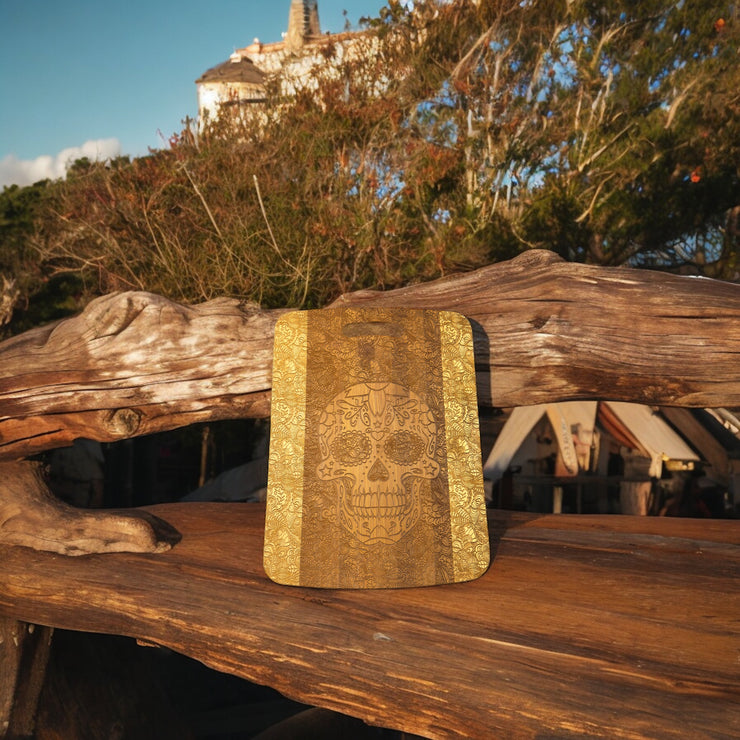 Sugar Skull Cutting Board 14''x9.5''x.5'' Bamboo
