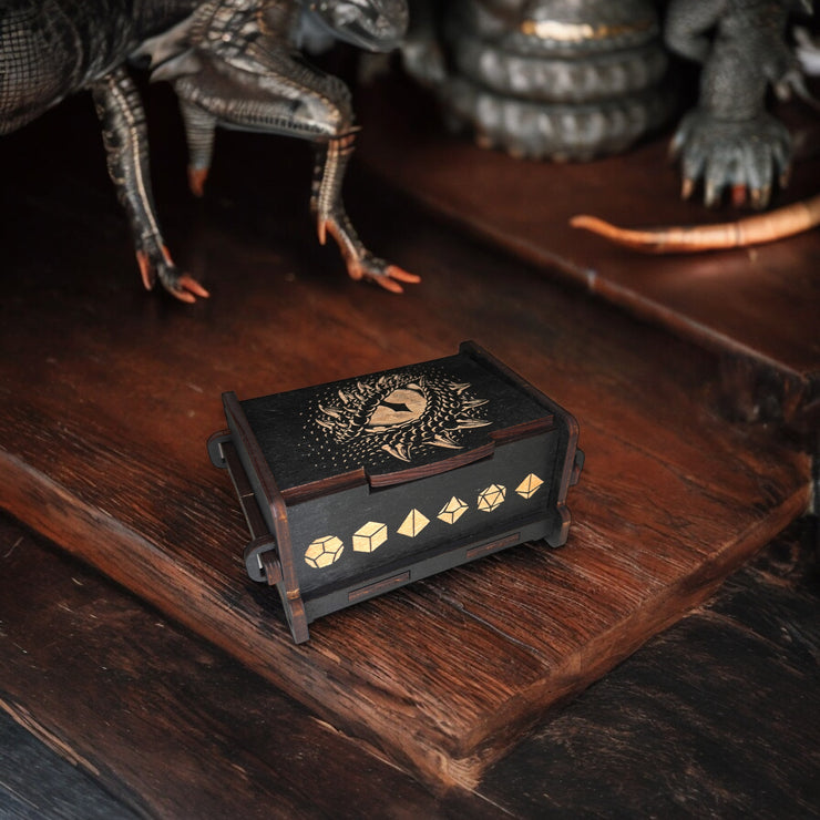 Dice Box - BLACK - Dragons Eye 6x4x3