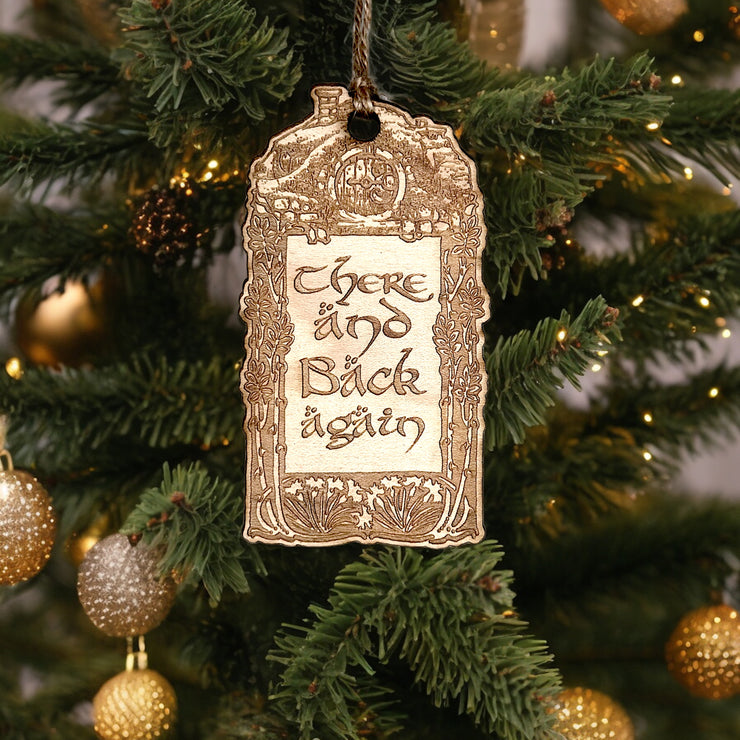 Ornament - There and Back Again - Raw Wood 2x4in