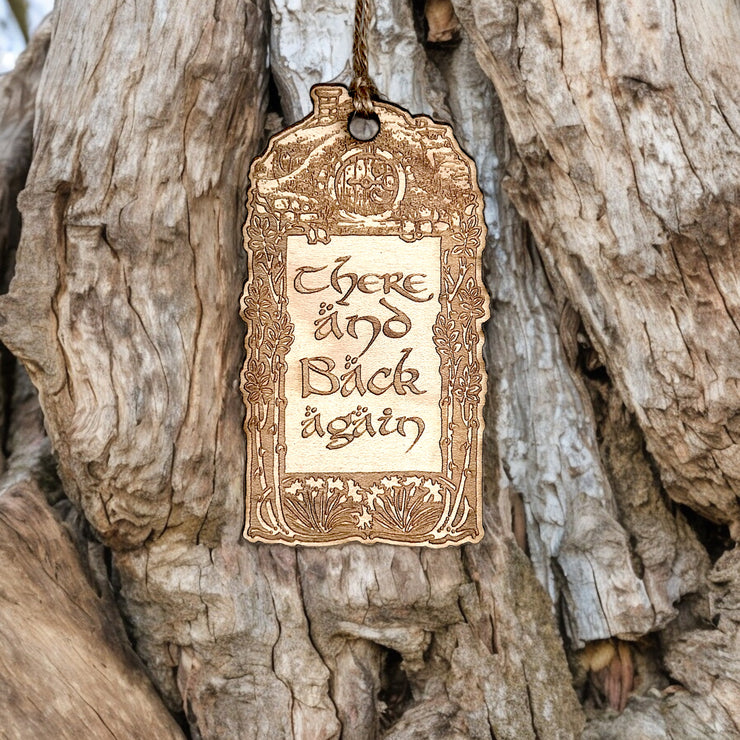 Ornament - There and Back Again - Raw Wood 2x4in