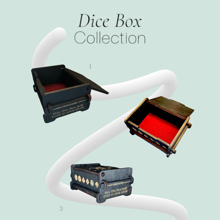 Dice Box - Black - Monk - 6x4x3