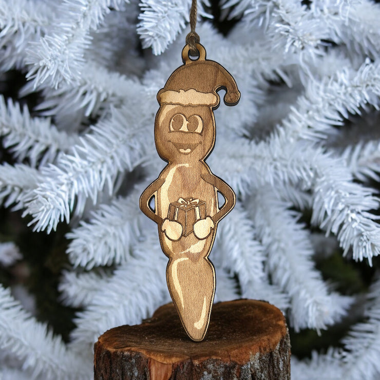 Ornament - Howdy Ho - Raw Wood 2x5in