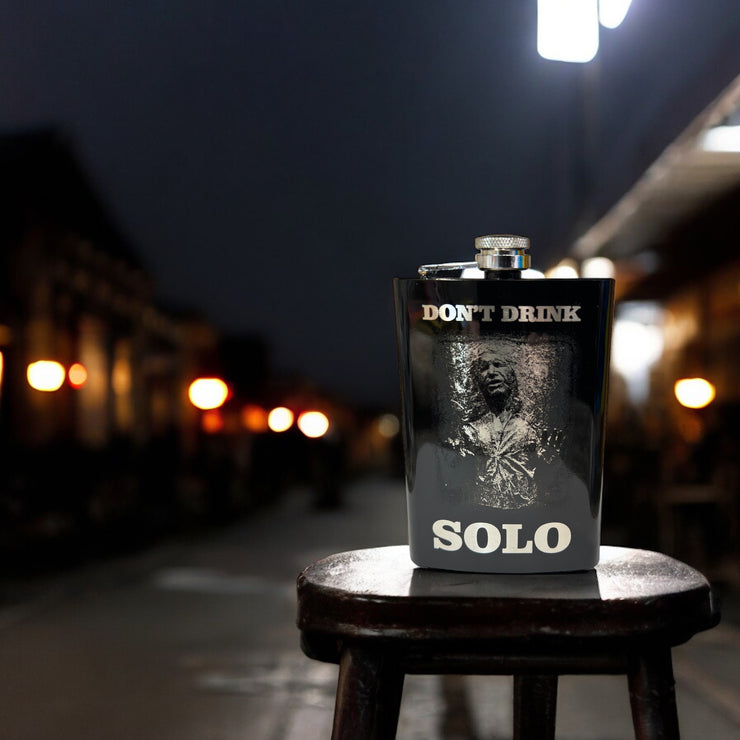 8oz Dont Drink Solo Black Flask