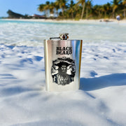 8oz Stainless Steel Black Beard Flask