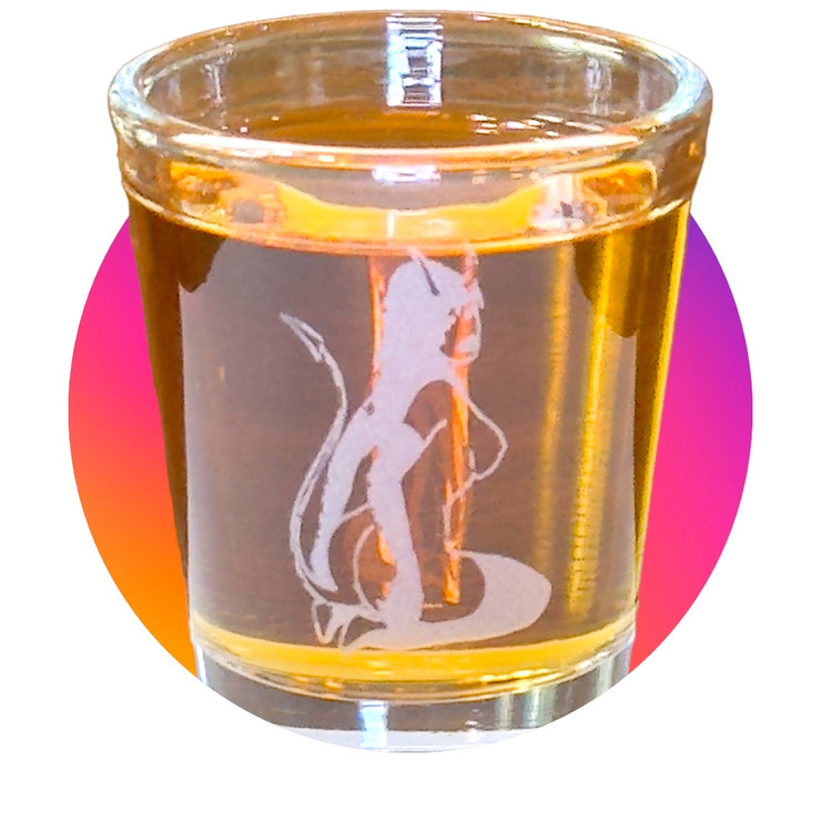 2oz Sexy Demon Succubus Shot glass