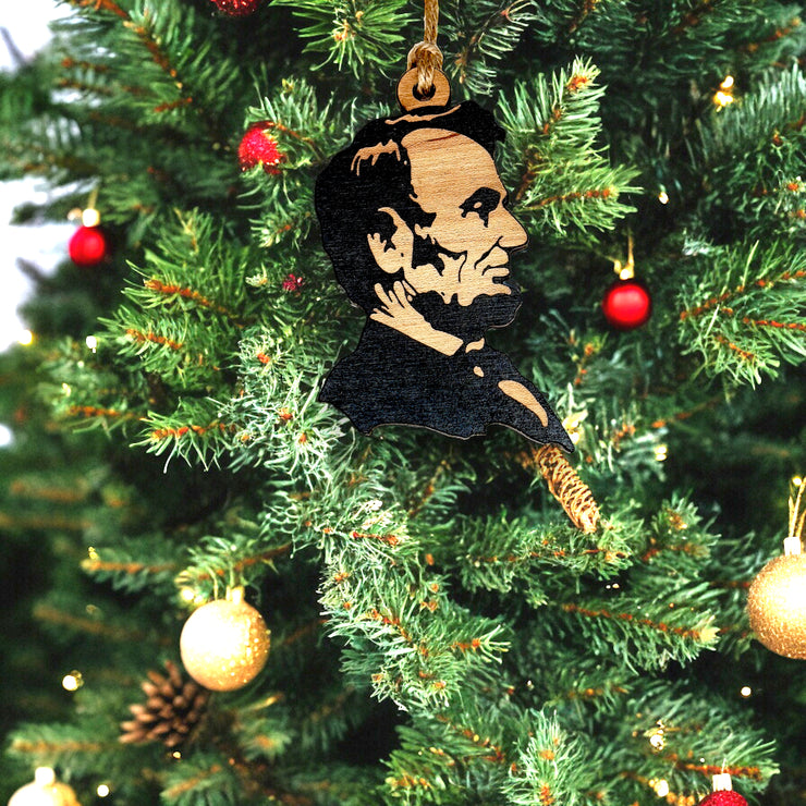 Ornament - Black - Abe Lincoln
