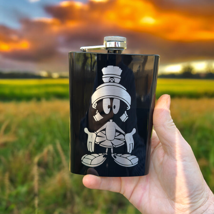 8oz Martian Black Flask