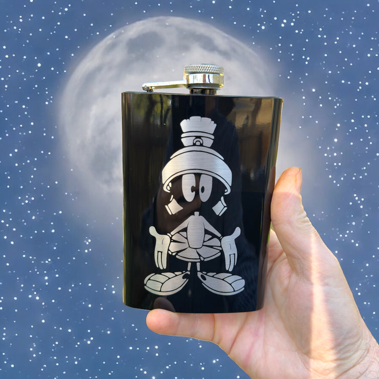 8oz Martian Black Flask