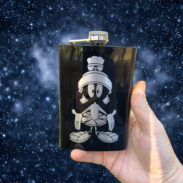 8oz Martian Black Flask