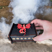 Dice Box - Black - The Red Dragon - 6x4x3