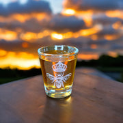 2oz Queen Bee Shotglass LASER