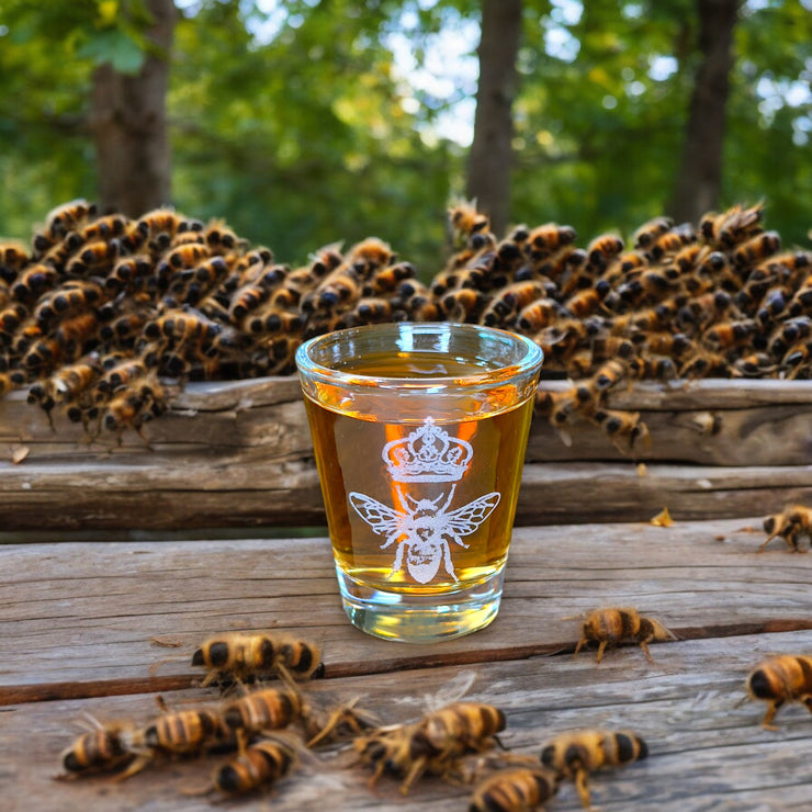 2oz Queen Bee Shotglass LASER