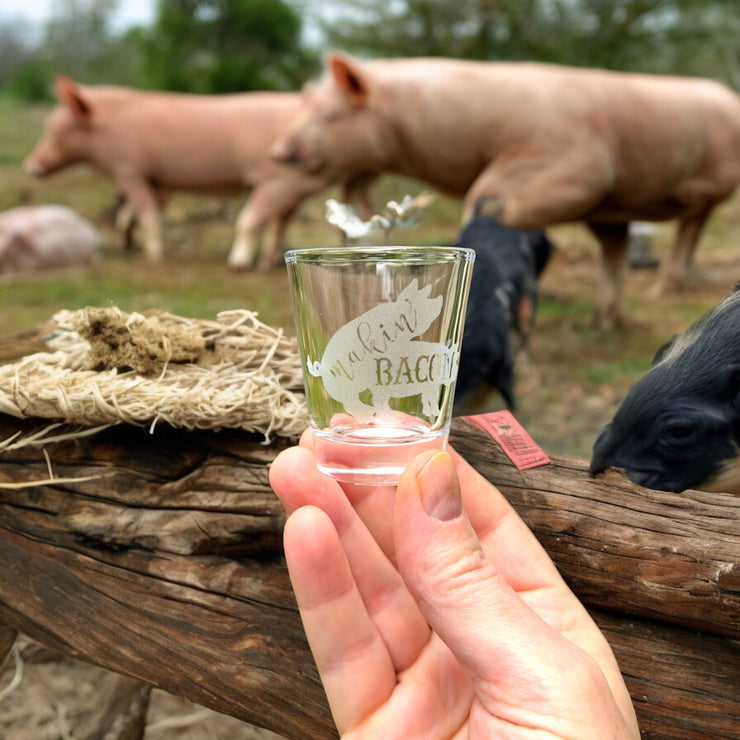 2oz Makin Bacon Shot glass