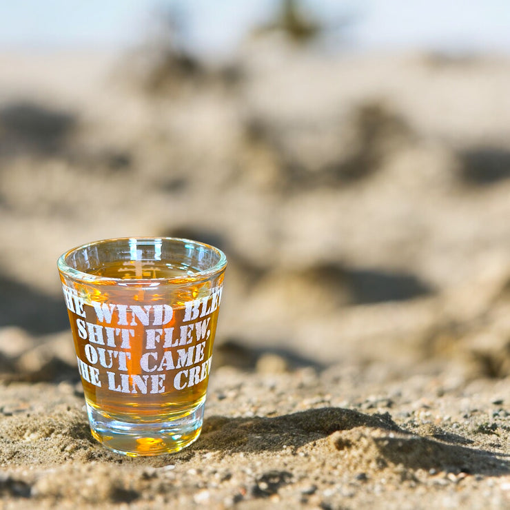 2oz Lineman Poem Shot glass