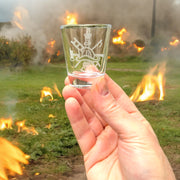 2oz Firefighter Emblem Shot glass