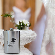 8oz Groom Wedding Stainless Steel Flask