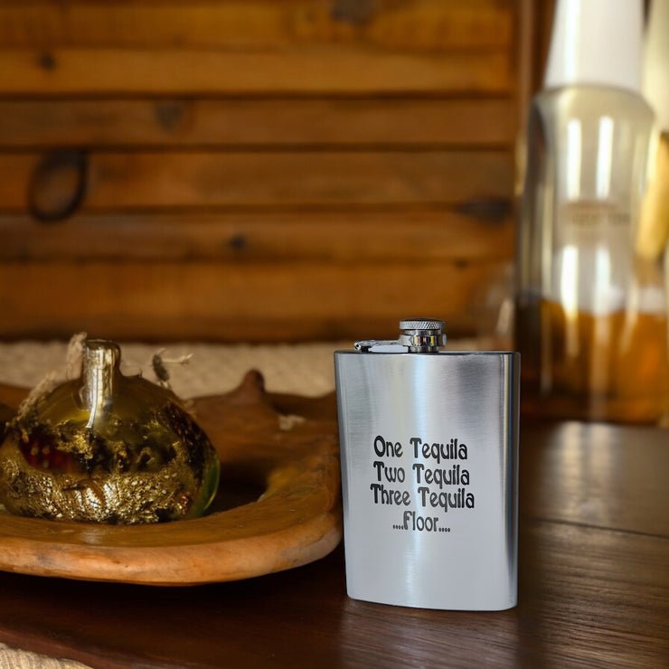 8oz One Tequila Two Tequila Three Tequila Floor Stainless Steel Flask