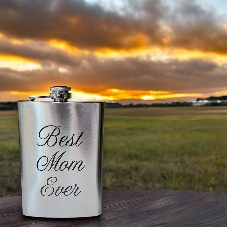 8oz Best Mom Ever Stainless Steel Flask