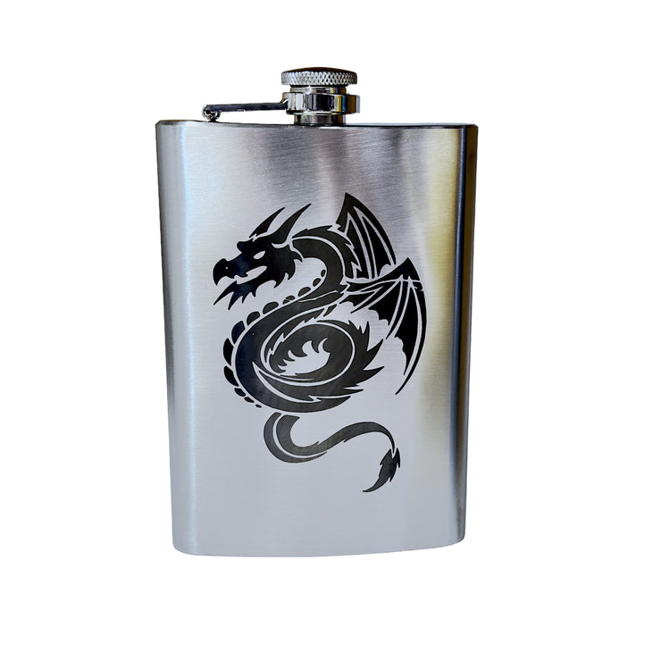 8oz Flying Dragon Stainless Steel Flask