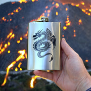 8oz Flying Dragon Stainless Steel Flask