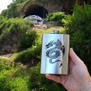 8oz Flying Dragon Stainless Steel Flask