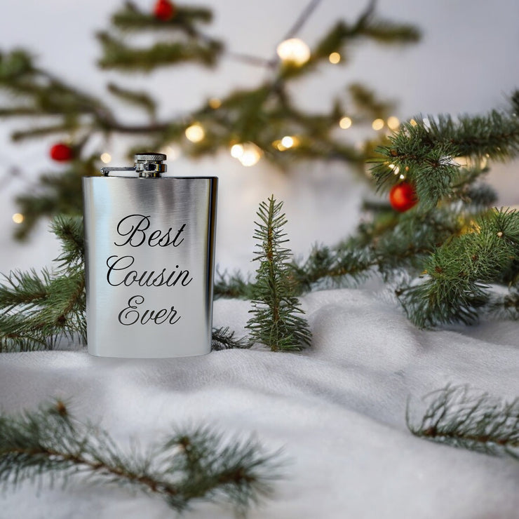 8oz Best Cousin Ever Stainless Steel Flask