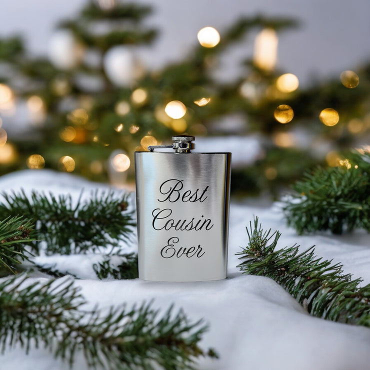 8oz Best Cousin Ever Stainless Steel Flask