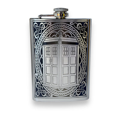 8oz Police Call Box Celtic Stainless Steel Flask