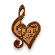 Without Music life would be flat CEDAR Ornament