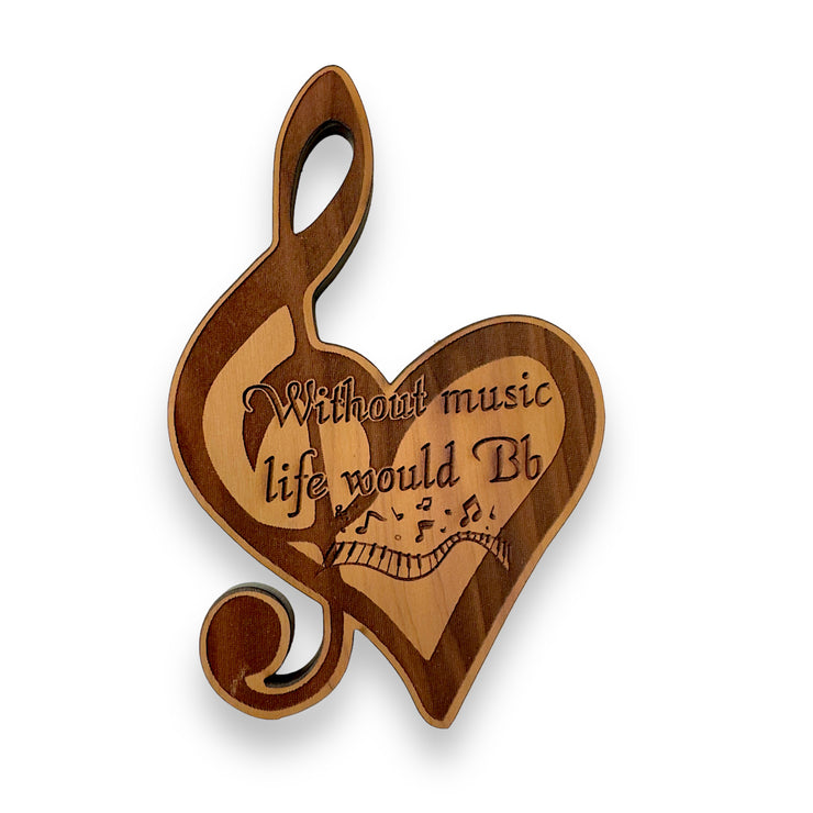 Without Music life would be flat CEDAR Ornament