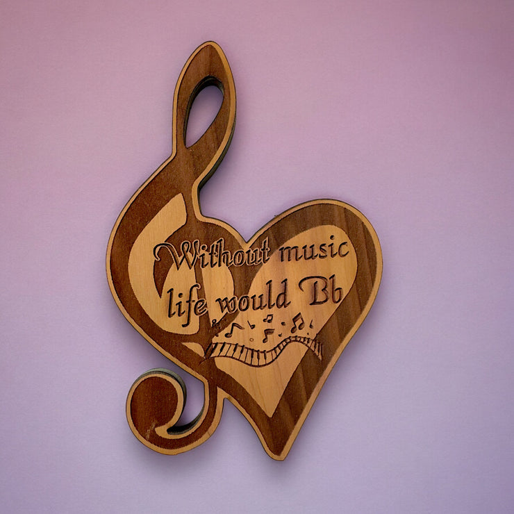 Without Music life would be flat CEDAR Ornament