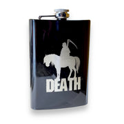 8oz BLACK Death Four Horsemen of the Apocalypse Flask