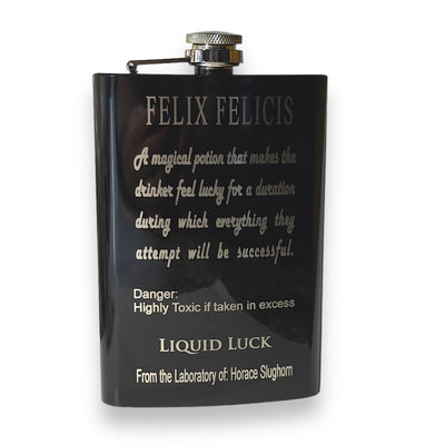 8oz BLACK Felix Felicis black flask