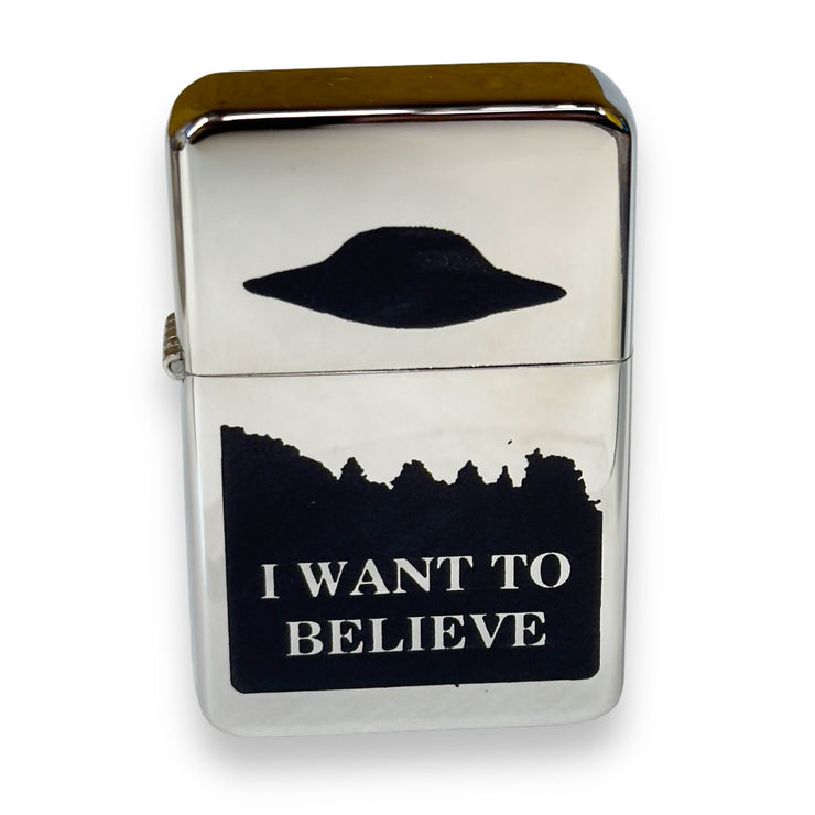Lighter - I Want to Believe High Polish Chrome